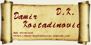 Damir Kostadinović vizit kartica